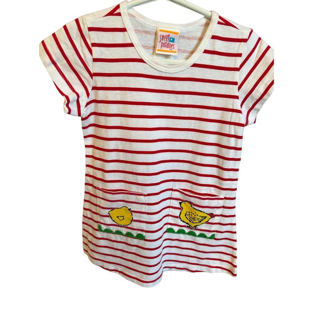 Vintage little girls striped dress size 4 fits like 3t